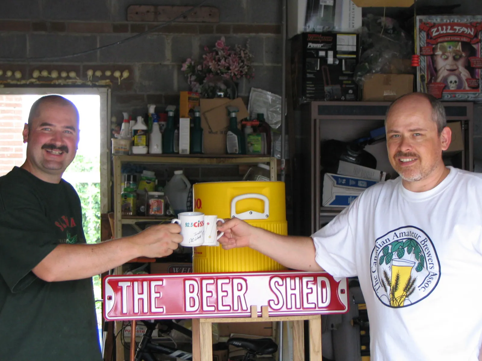 BeerShack brewers Ed Koren and Louis De Bourbon toasting at The Beer Shed in Ontario